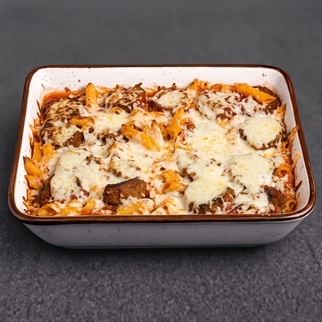 Family Baked Ziti with Meatballs.