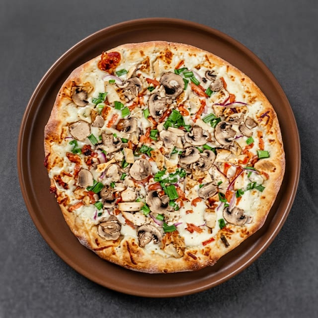 Garlic Chicken Pizza.